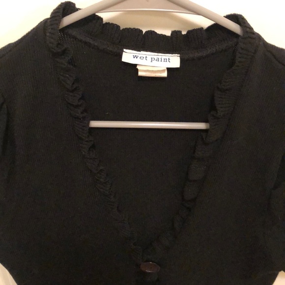 Black Ruffled Sweater - Picture 3 of 4